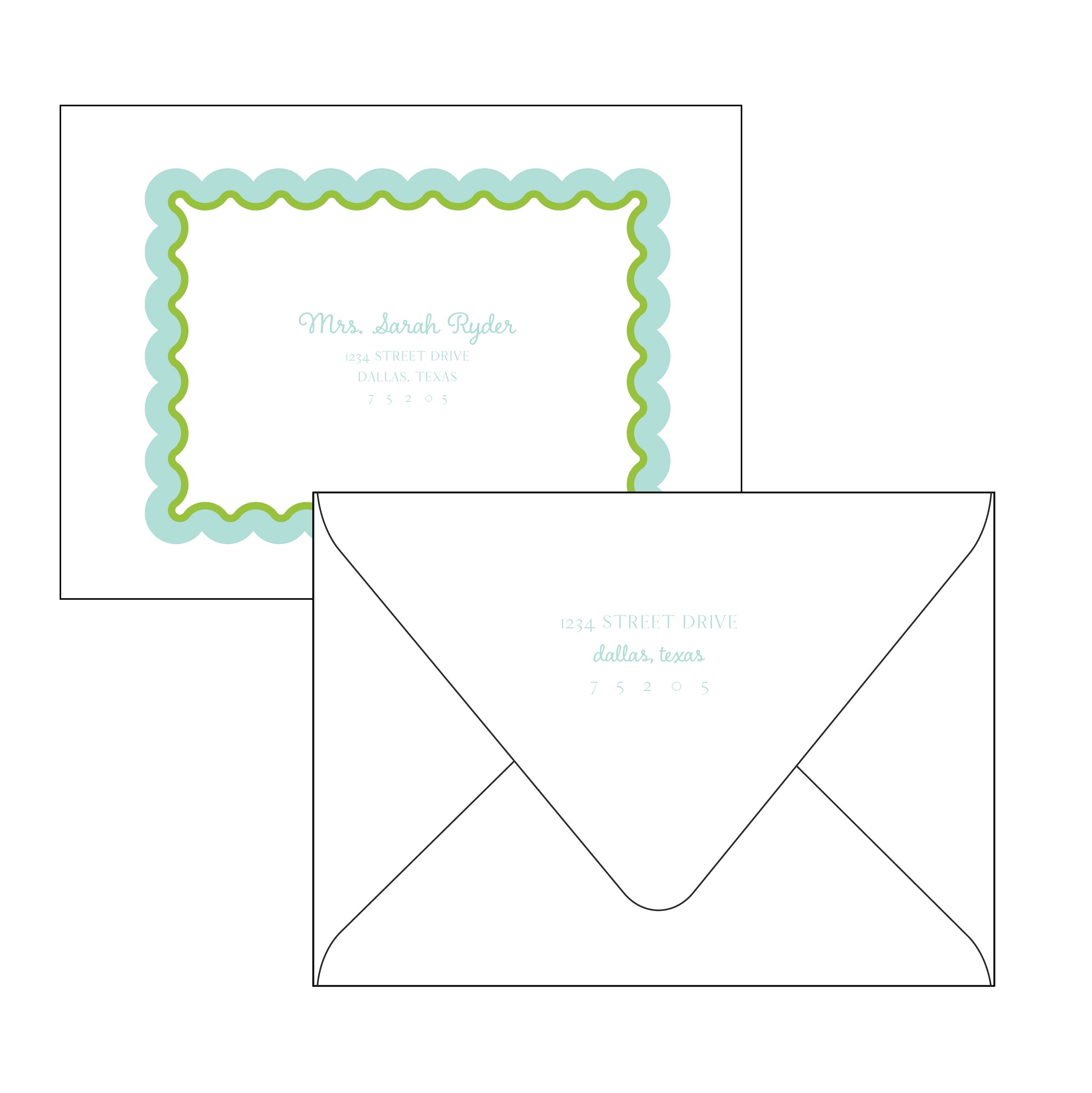 scallops and stripes | invitation