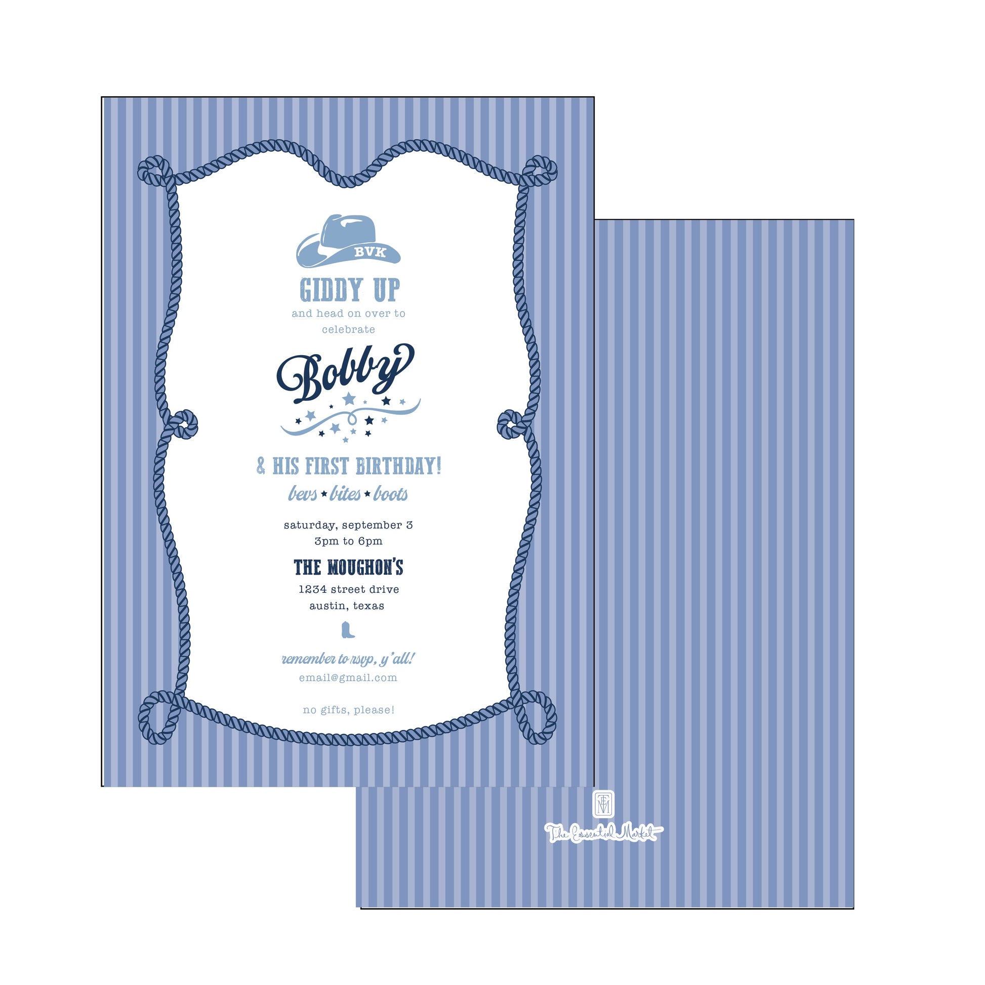 The Essential Market Personalized Party Invitation