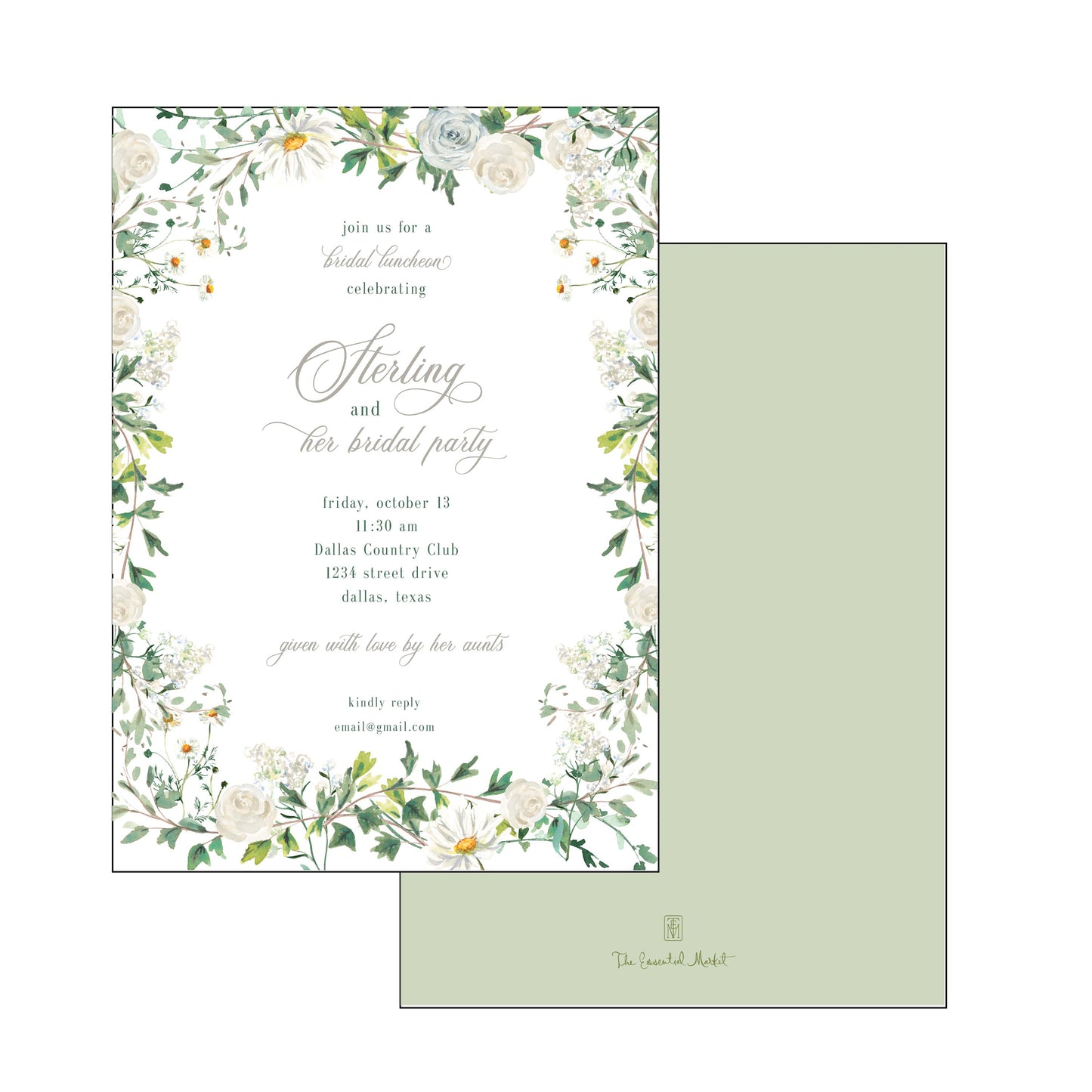 the essential market personalized party invitation