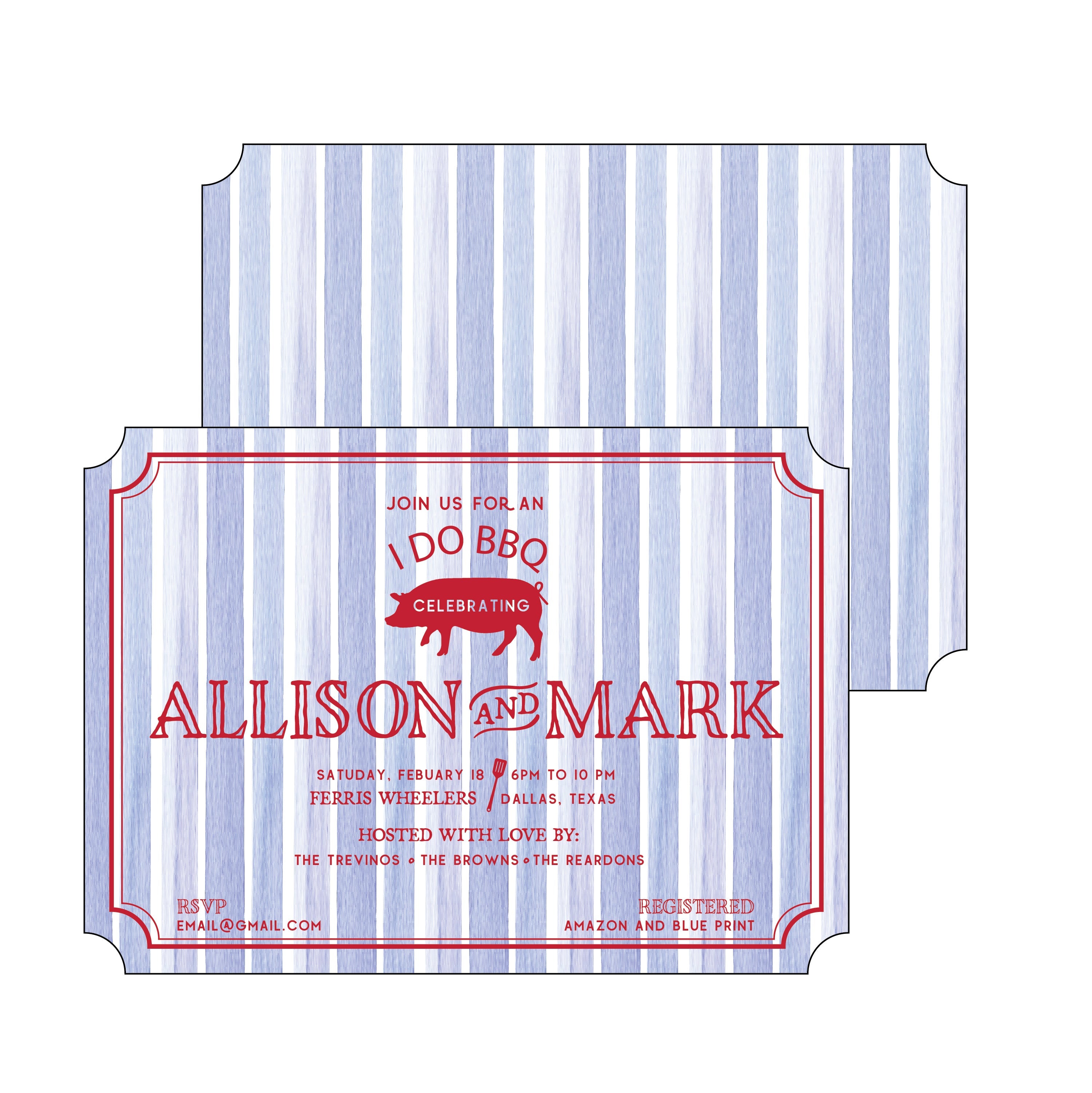 the essential market personalized party invitation