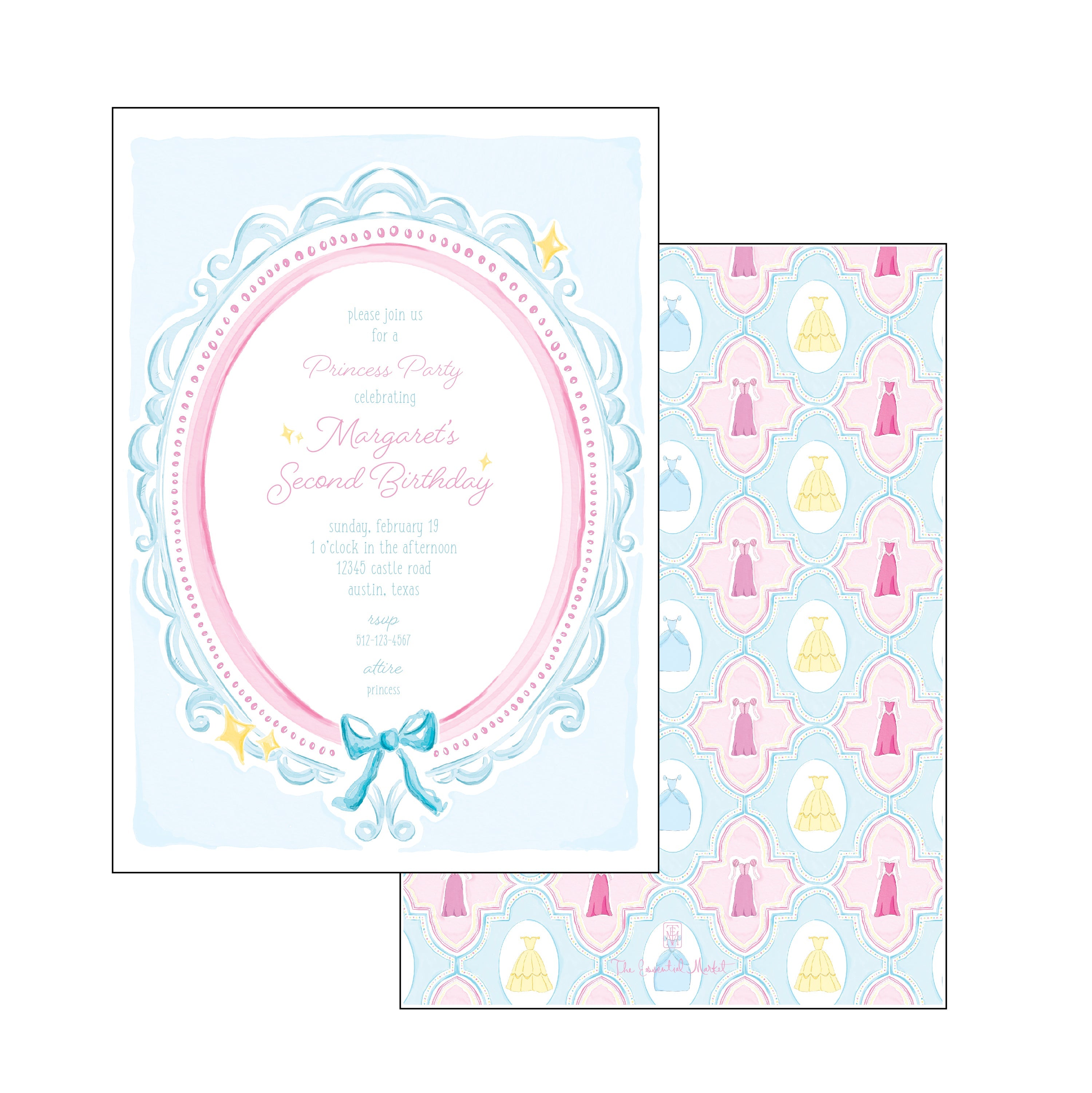 the essential market personalized party invitation