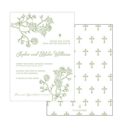 roses | invitation | specialty printing
