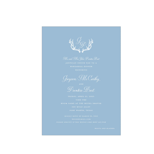antlers | invitation | specialty printing