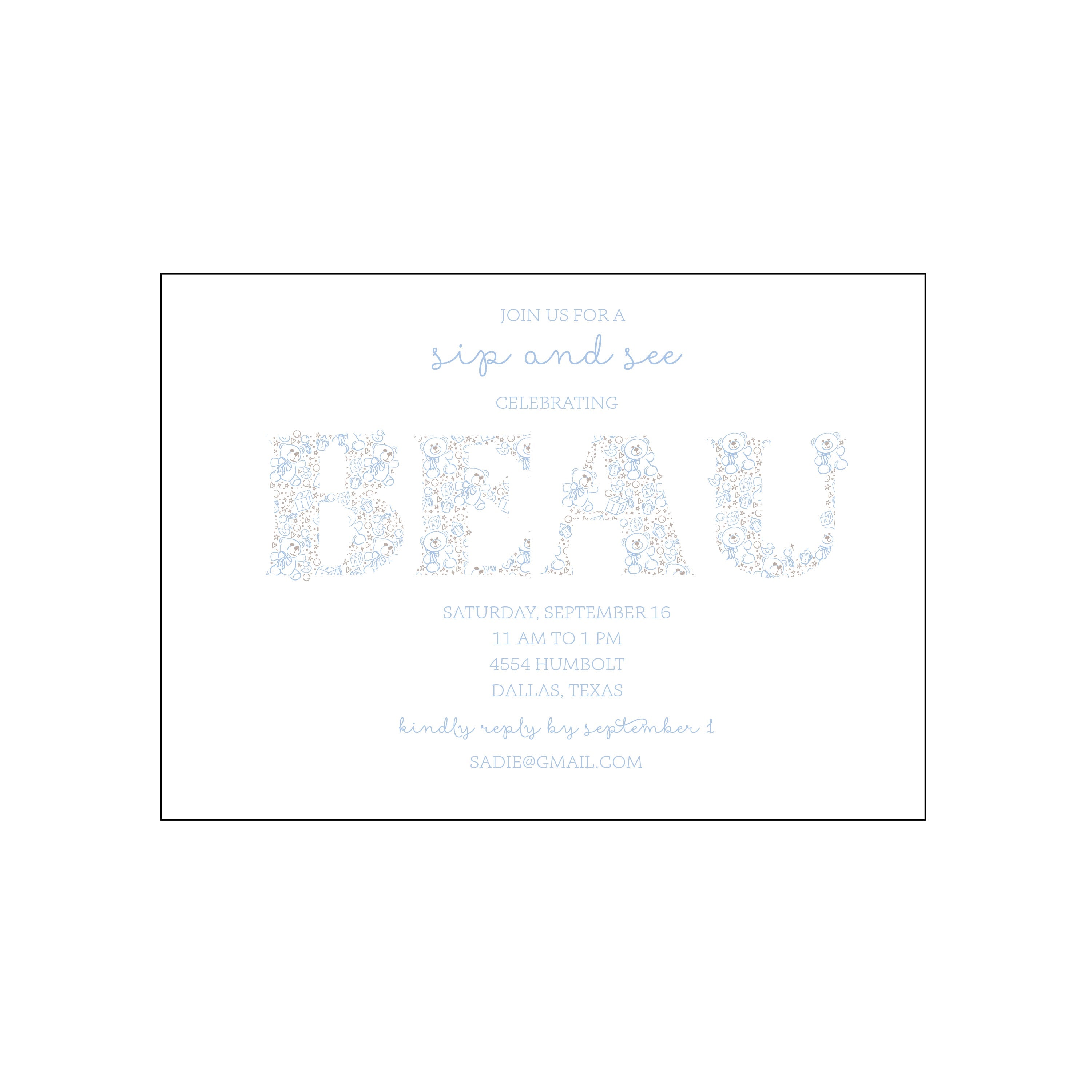 baby bear | invitation
