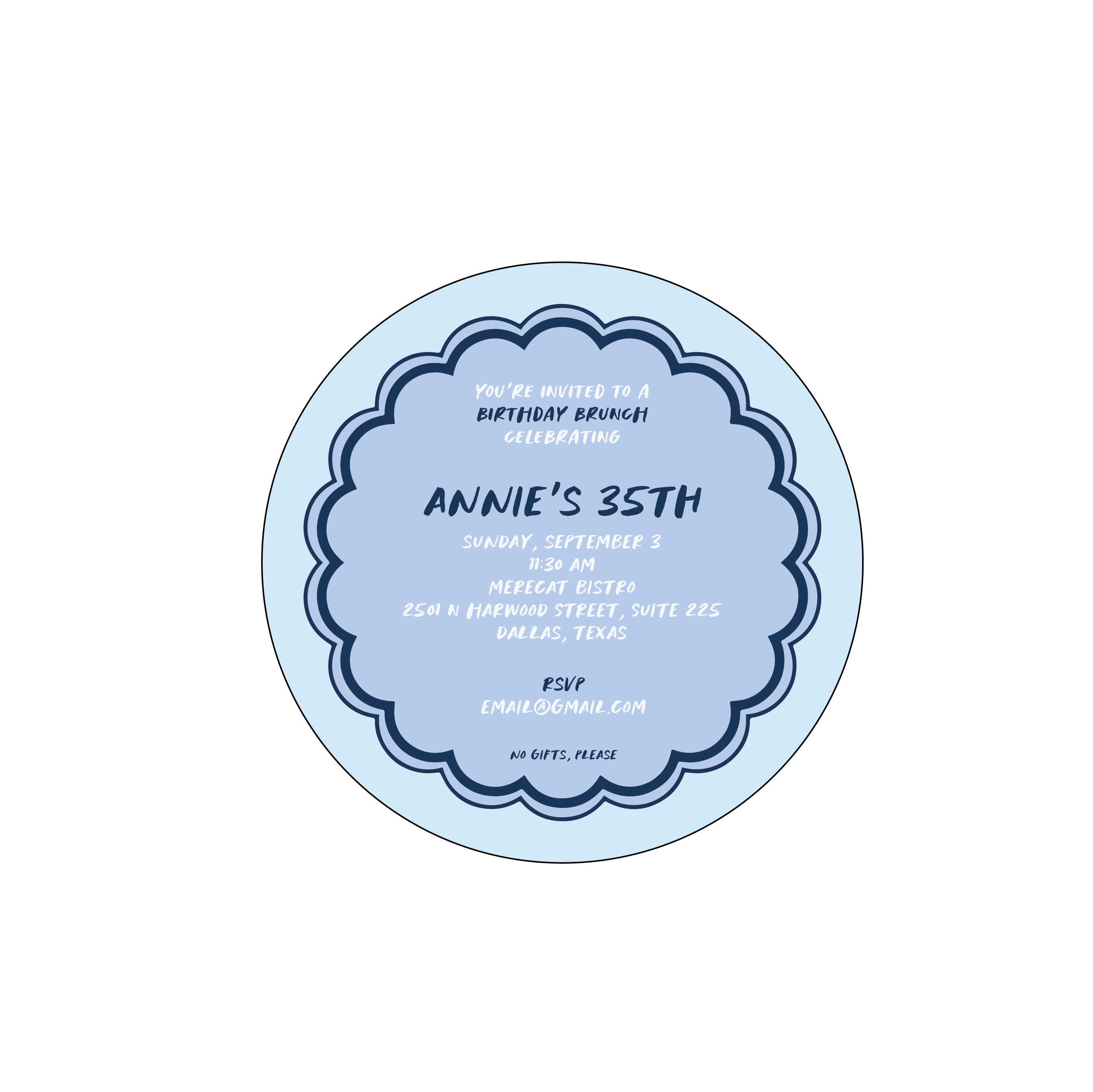 blue scallop | invitation