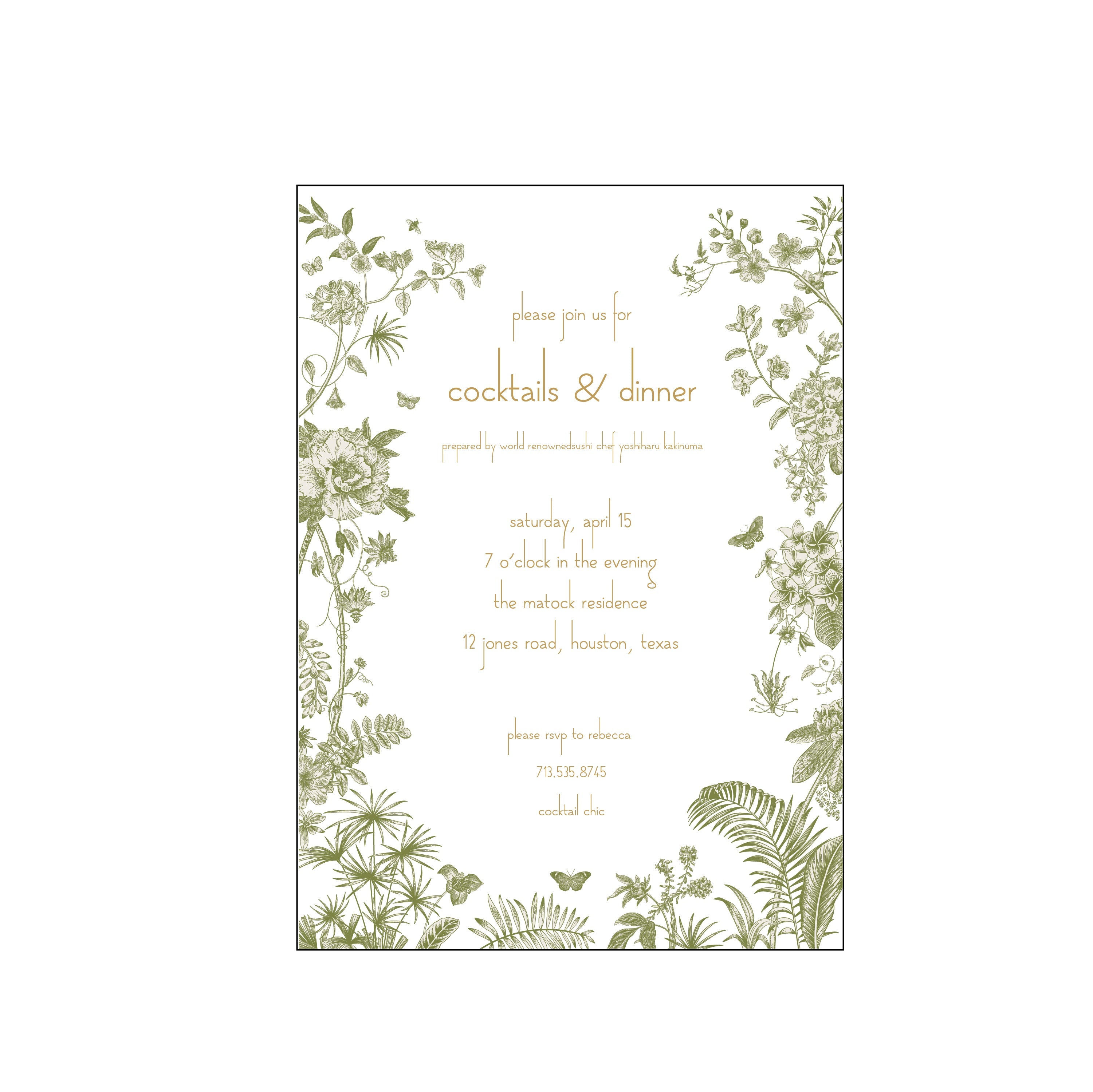 chinois dinner party | invitation