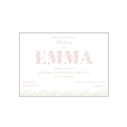floral letters | invitation