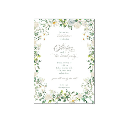 green and white | invitation