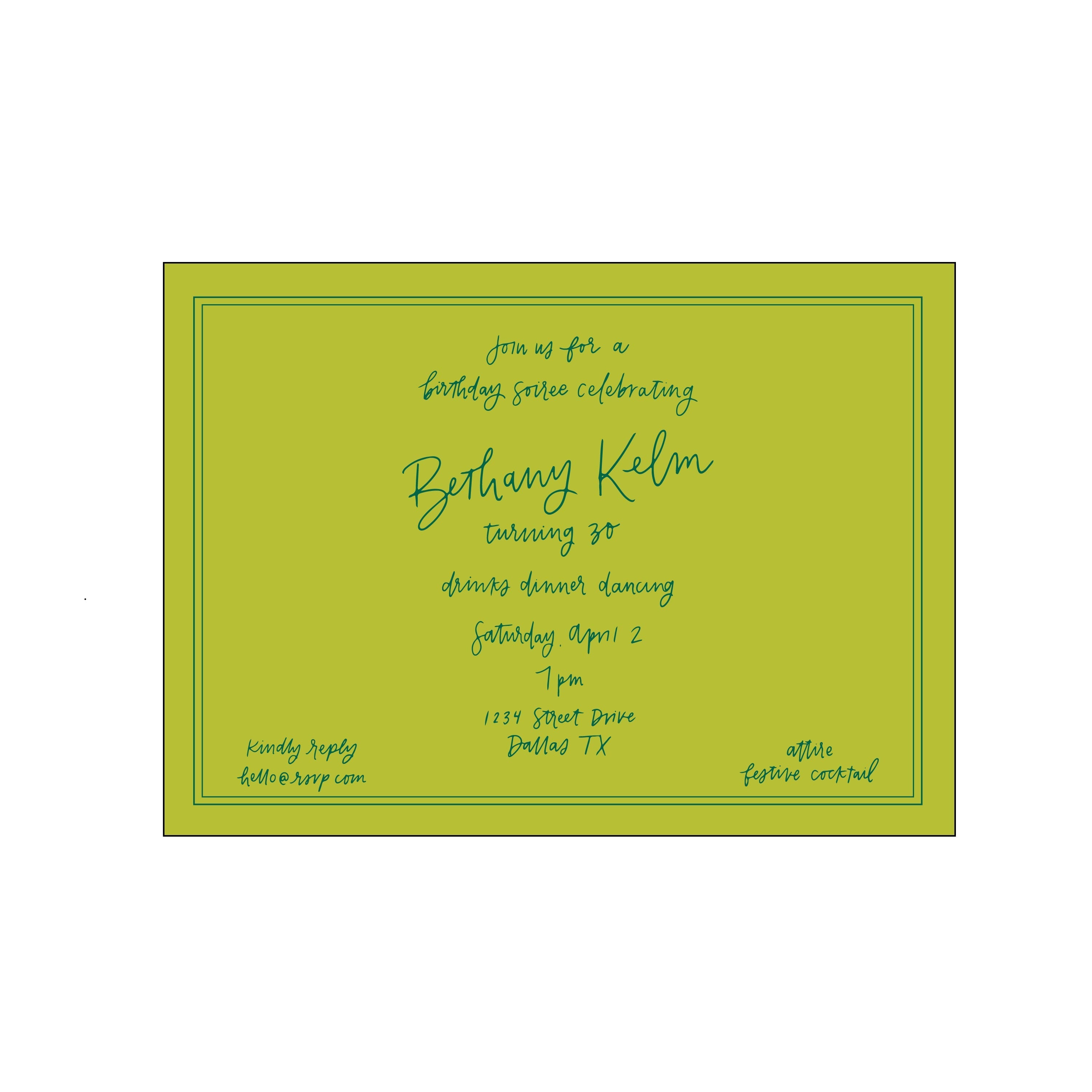 hand lettering 02 | invitation | specialty printing