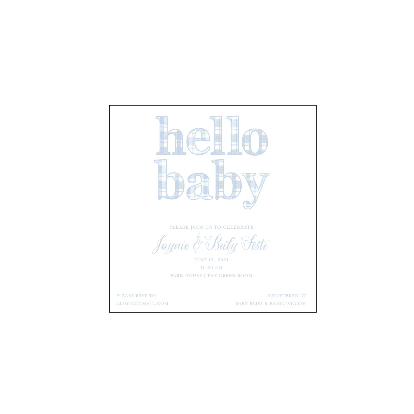 hello baby | invitation