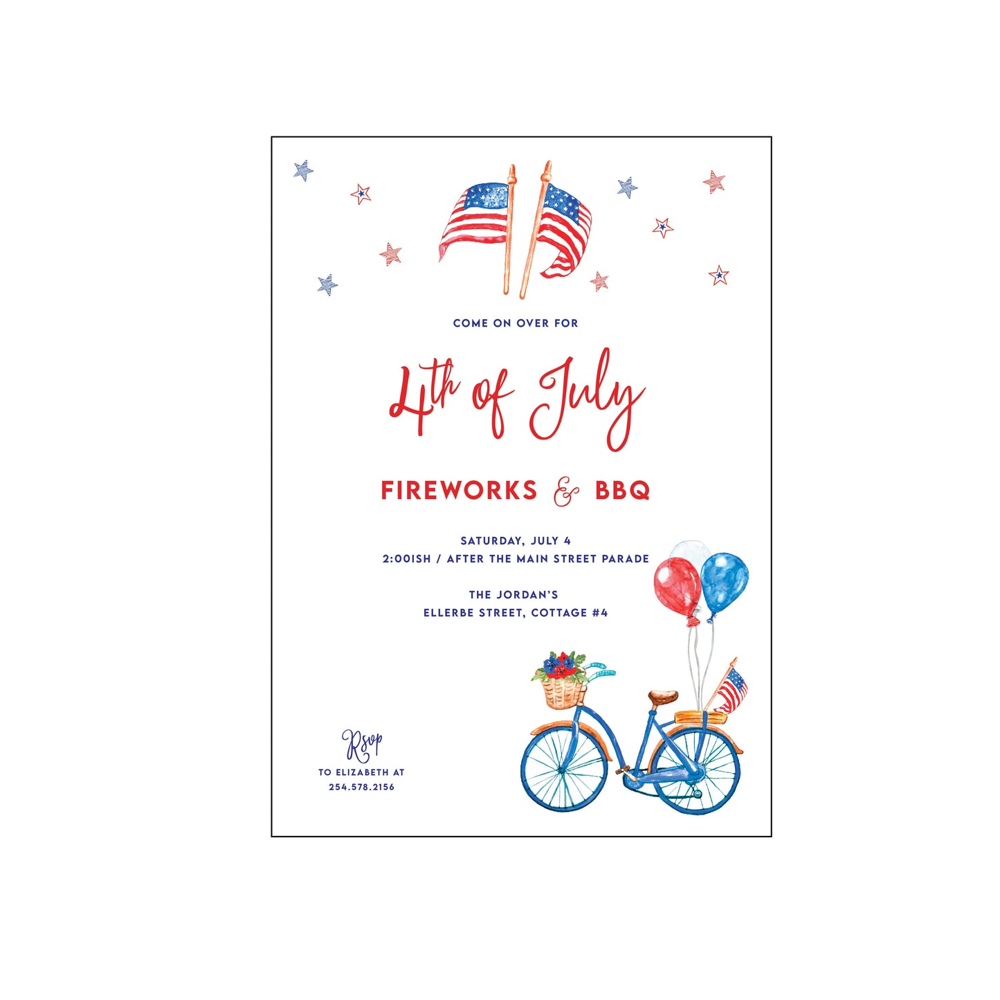 patriotic bike | invitation