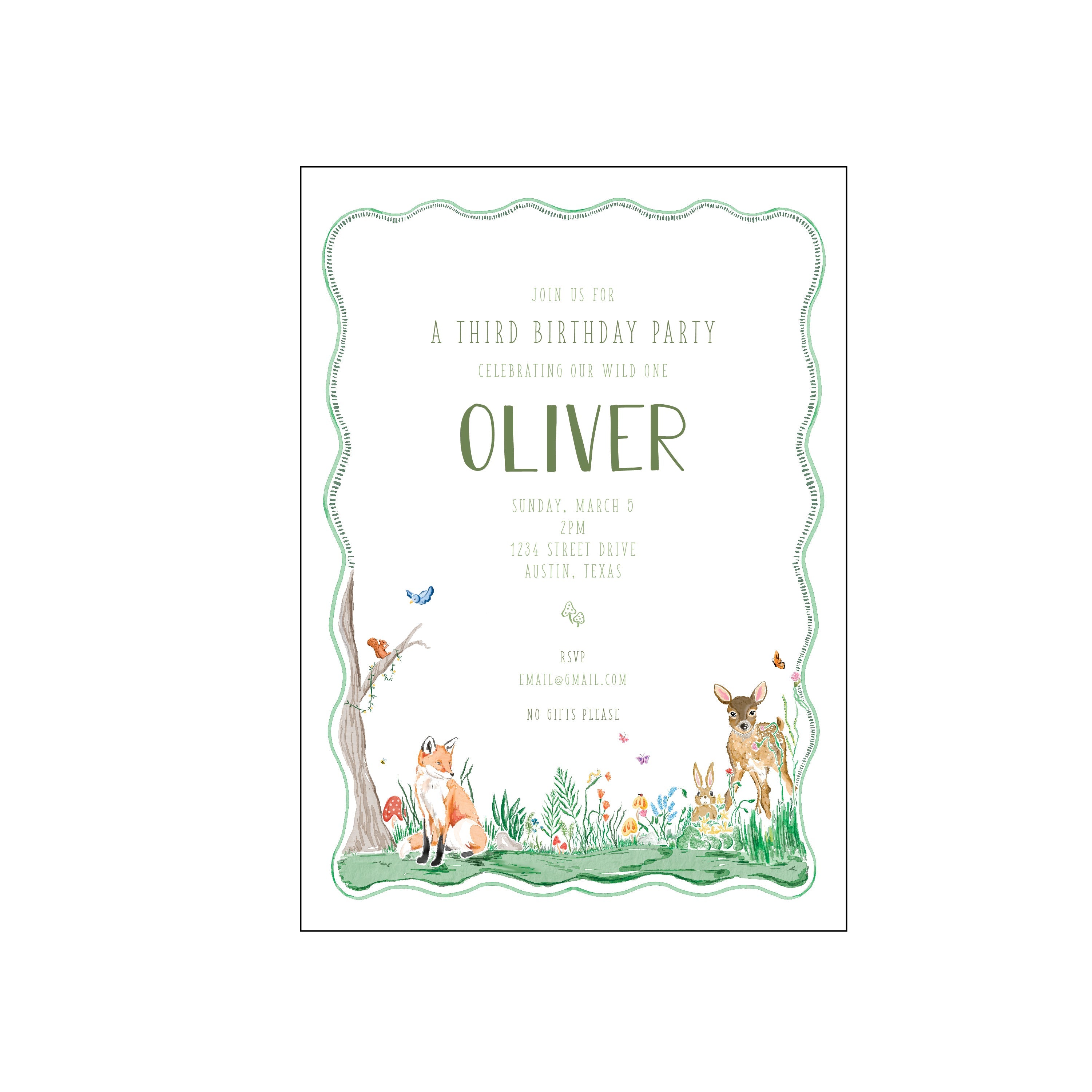 woodland creatures | invitation