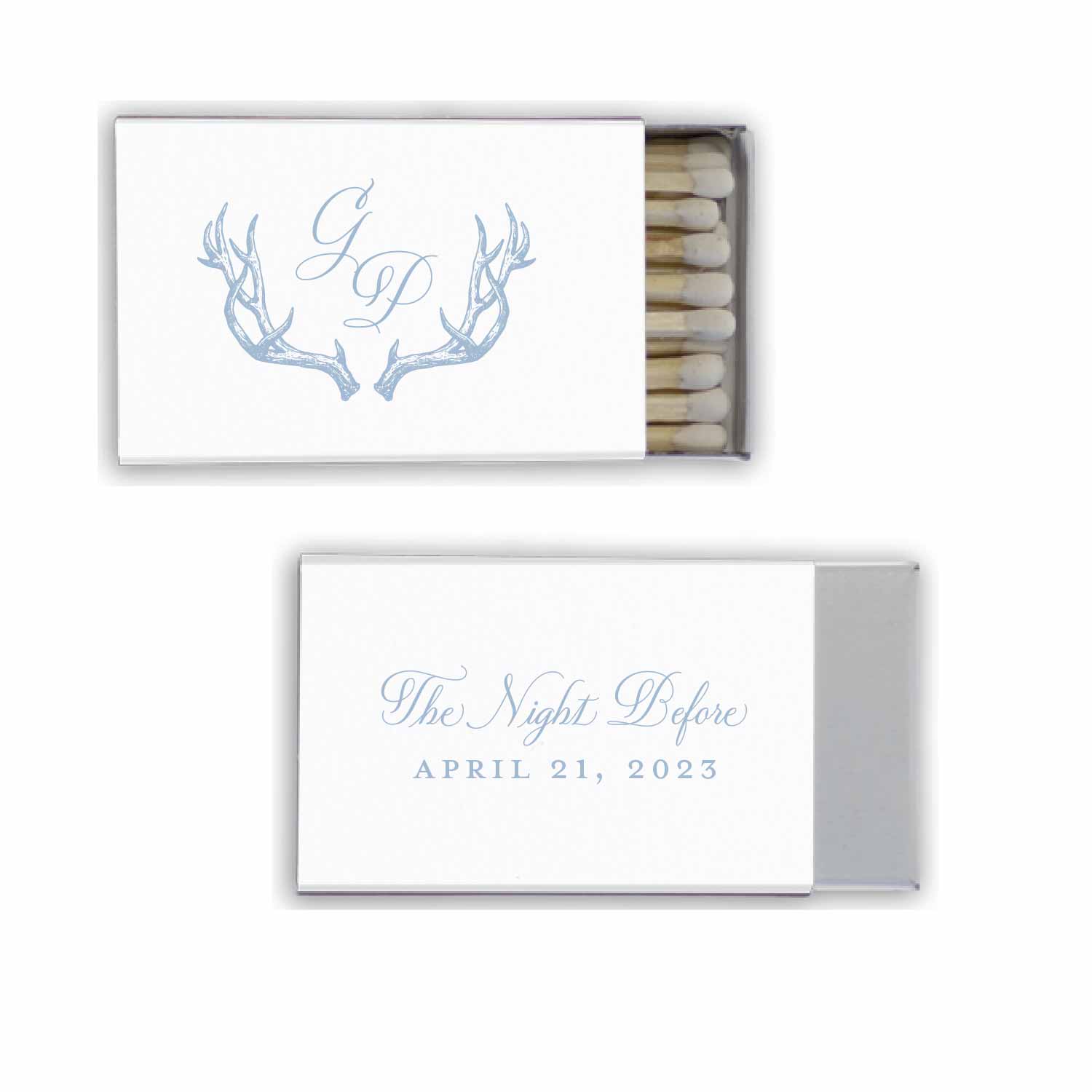 antlers Personalized Match Boxes