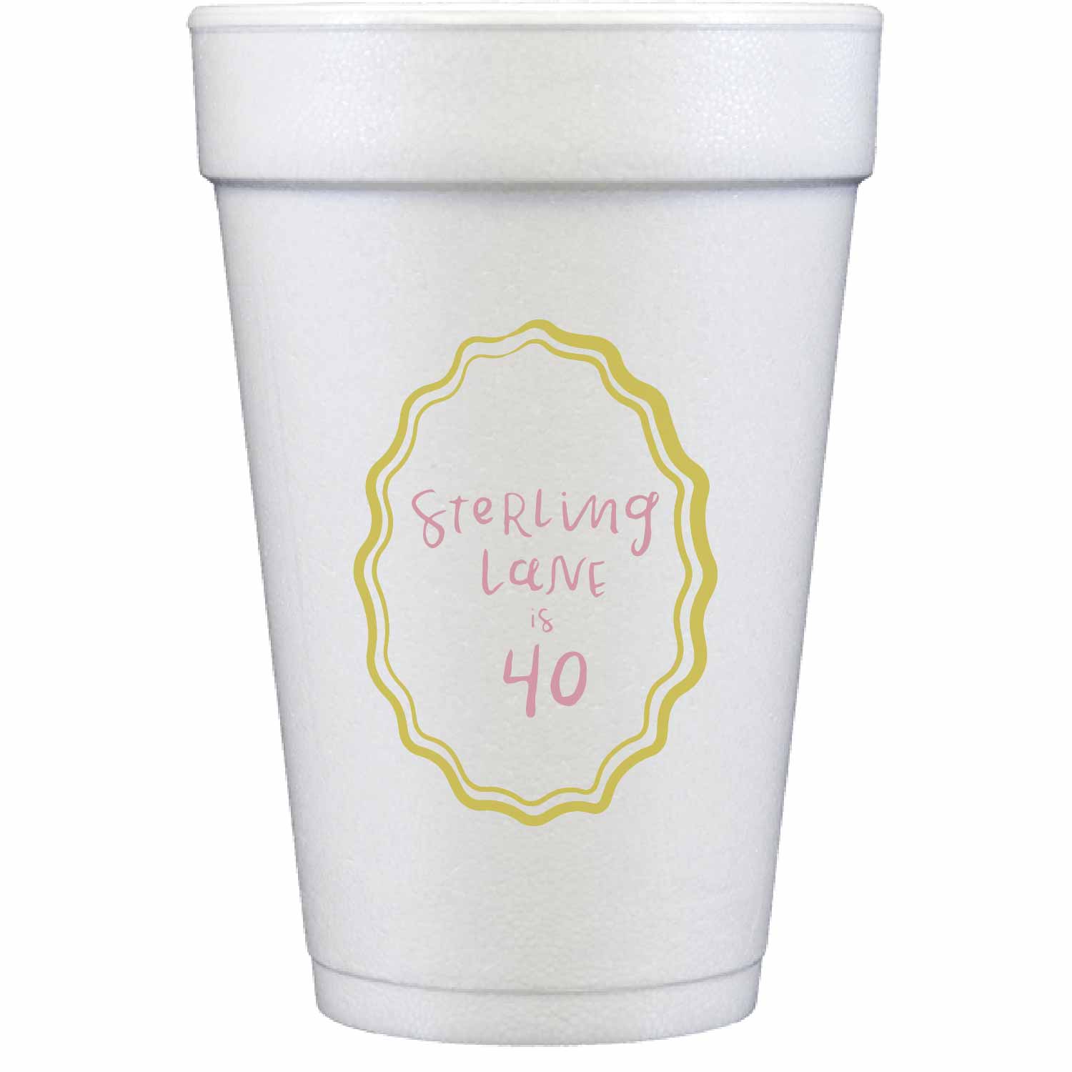 hand lettering 01 personalized styrofoam cup
