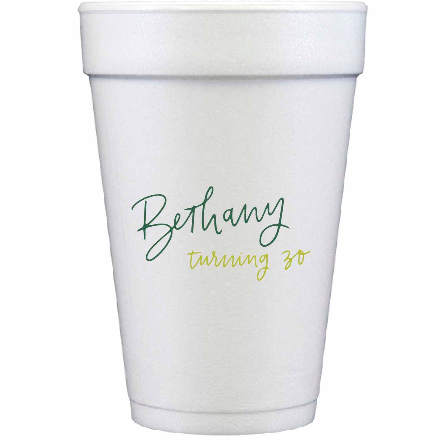 hand lettering 02 personalized styrofoam cup