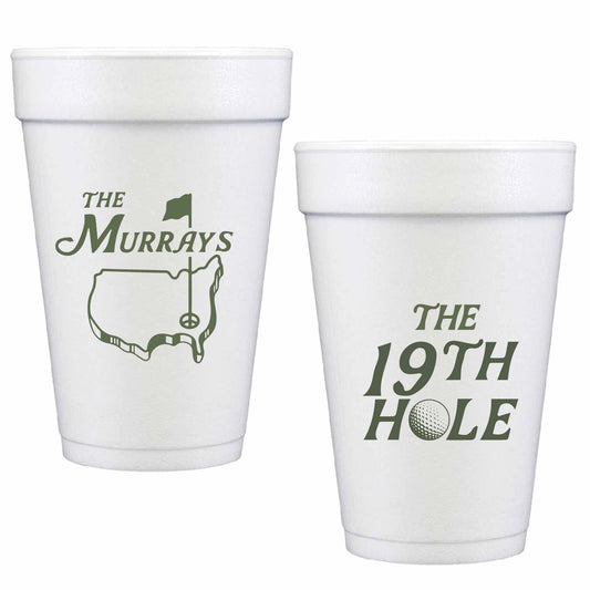 masters personalized styrofoam cup