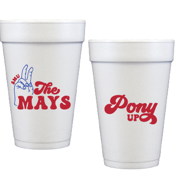 SMU Pony Up  Personalized Styrofoam Cup