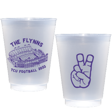 TCU Stadium Sketch  Personalized Flex Cup