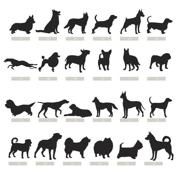Dog silhouette options 