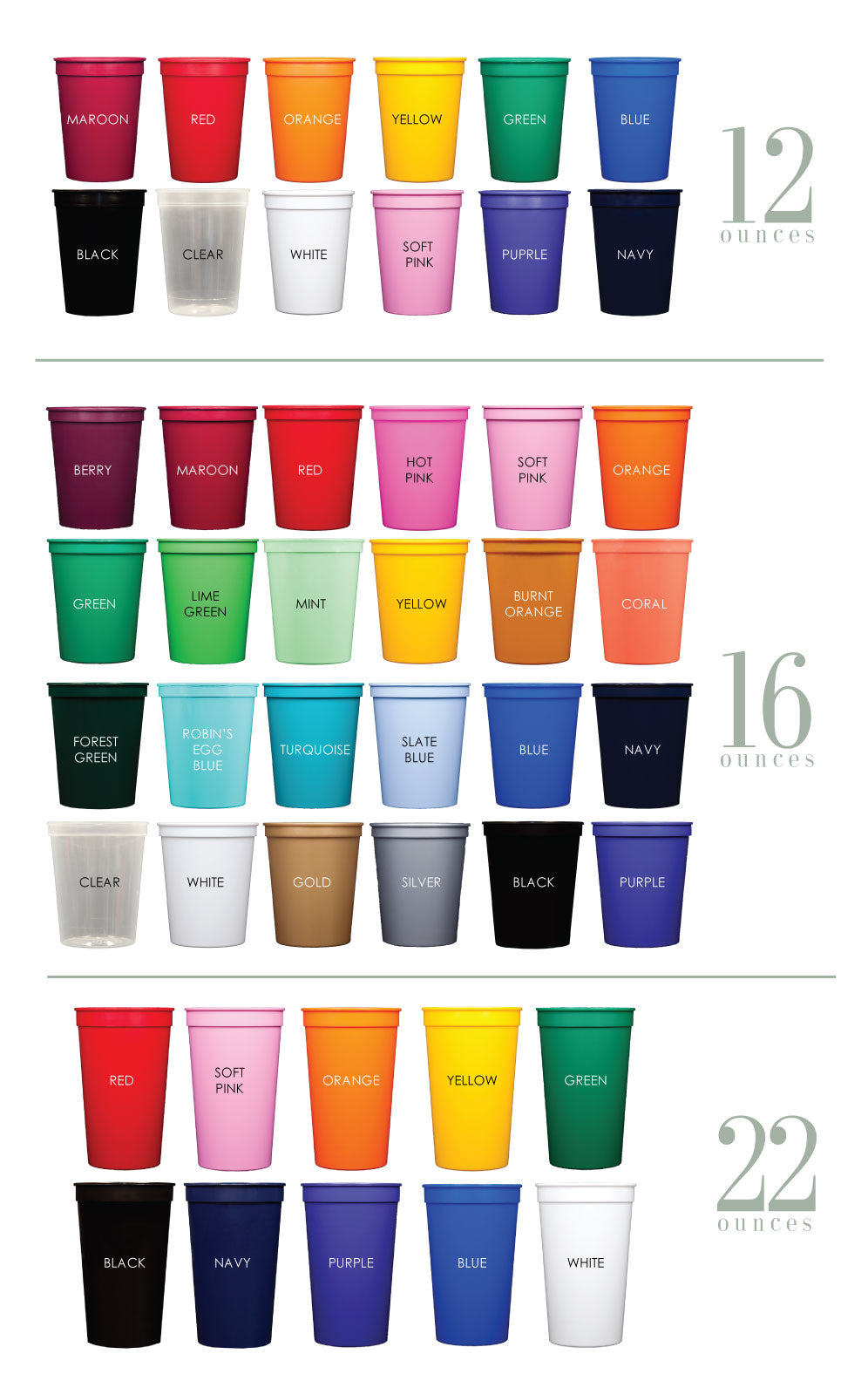 fiesta birds | stadium cups