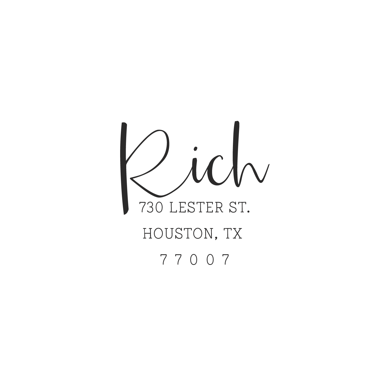 style #4 | return address stamp