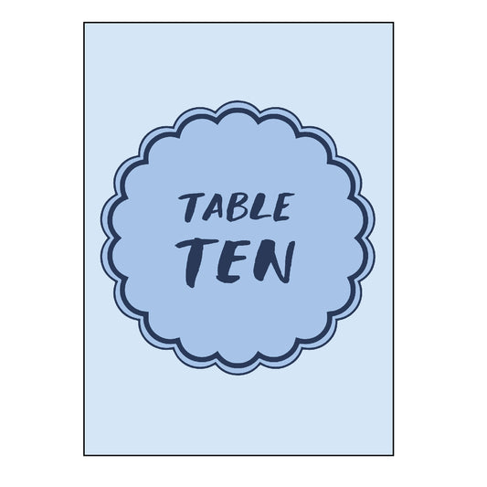 blue scallop | table numbers