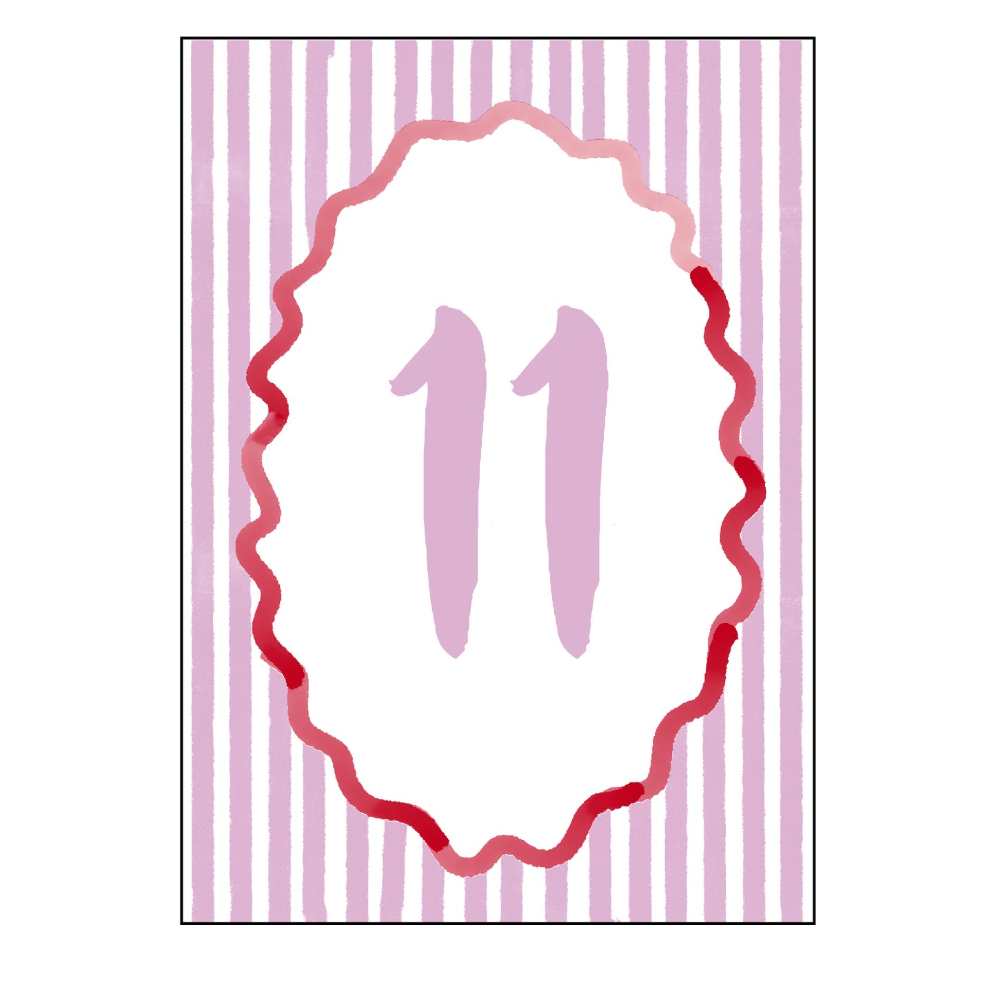 pink stripes | table numbers