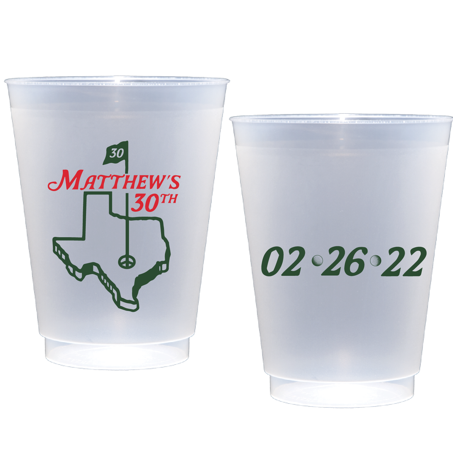 Personalized Texas Golf | Frosted Flex Cup