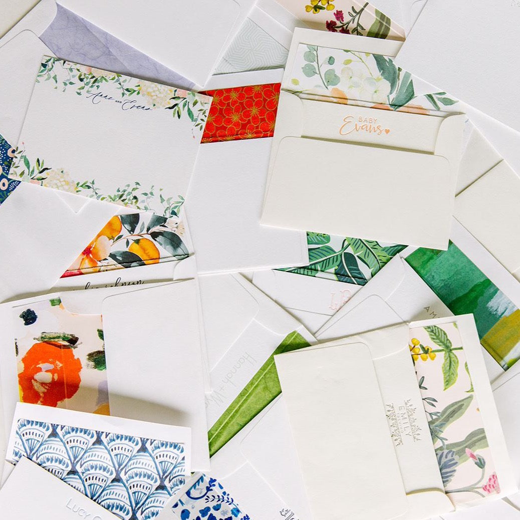 design your own custom personalized stationary - letterpress or flat print