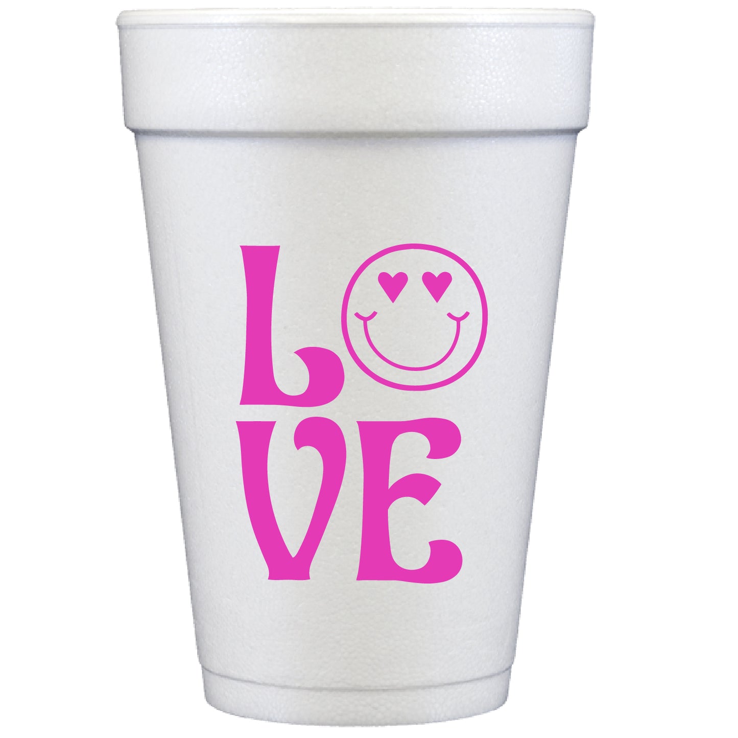 love smiley | styrofoam cups