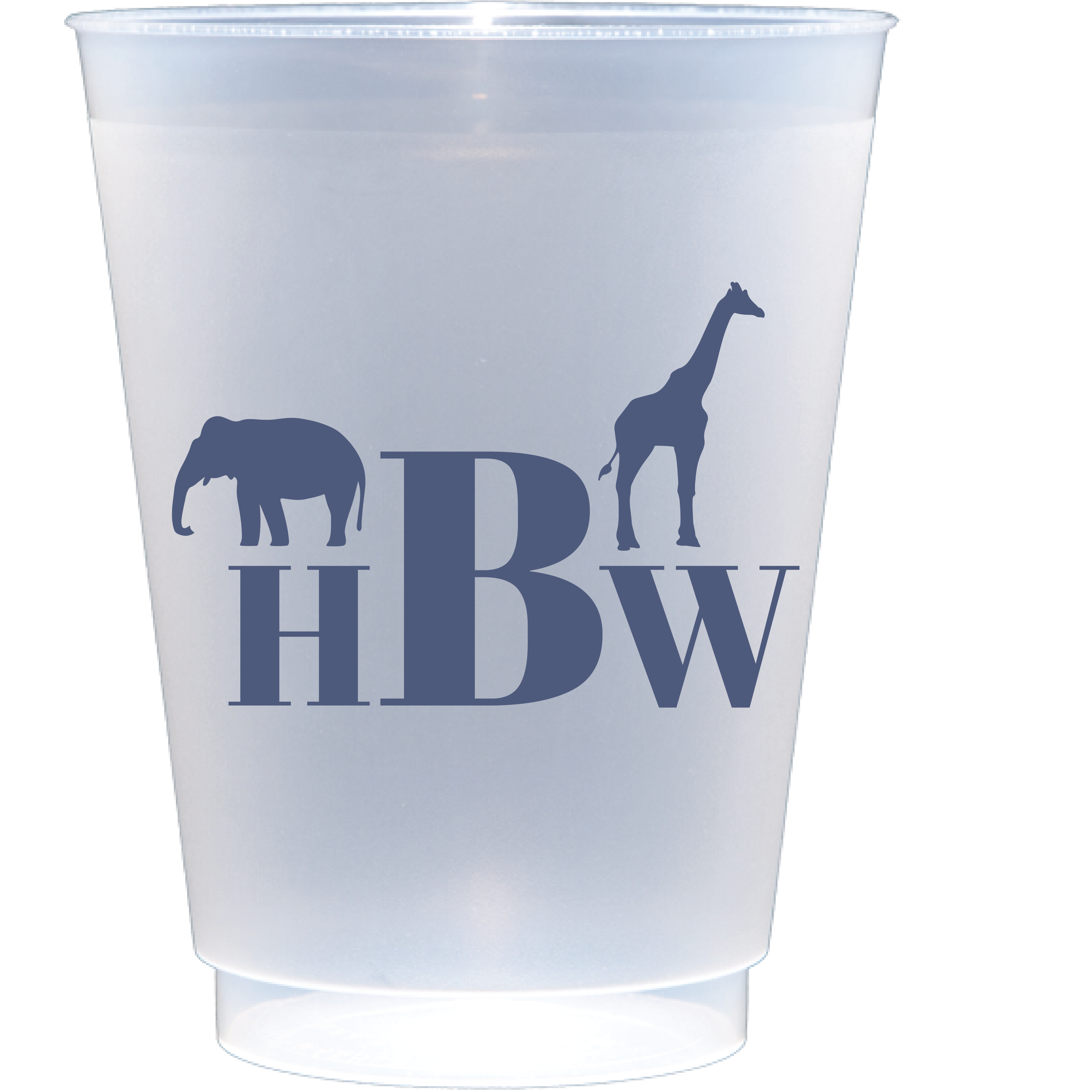Personalized animal monogram | Frosted Flex Cup
