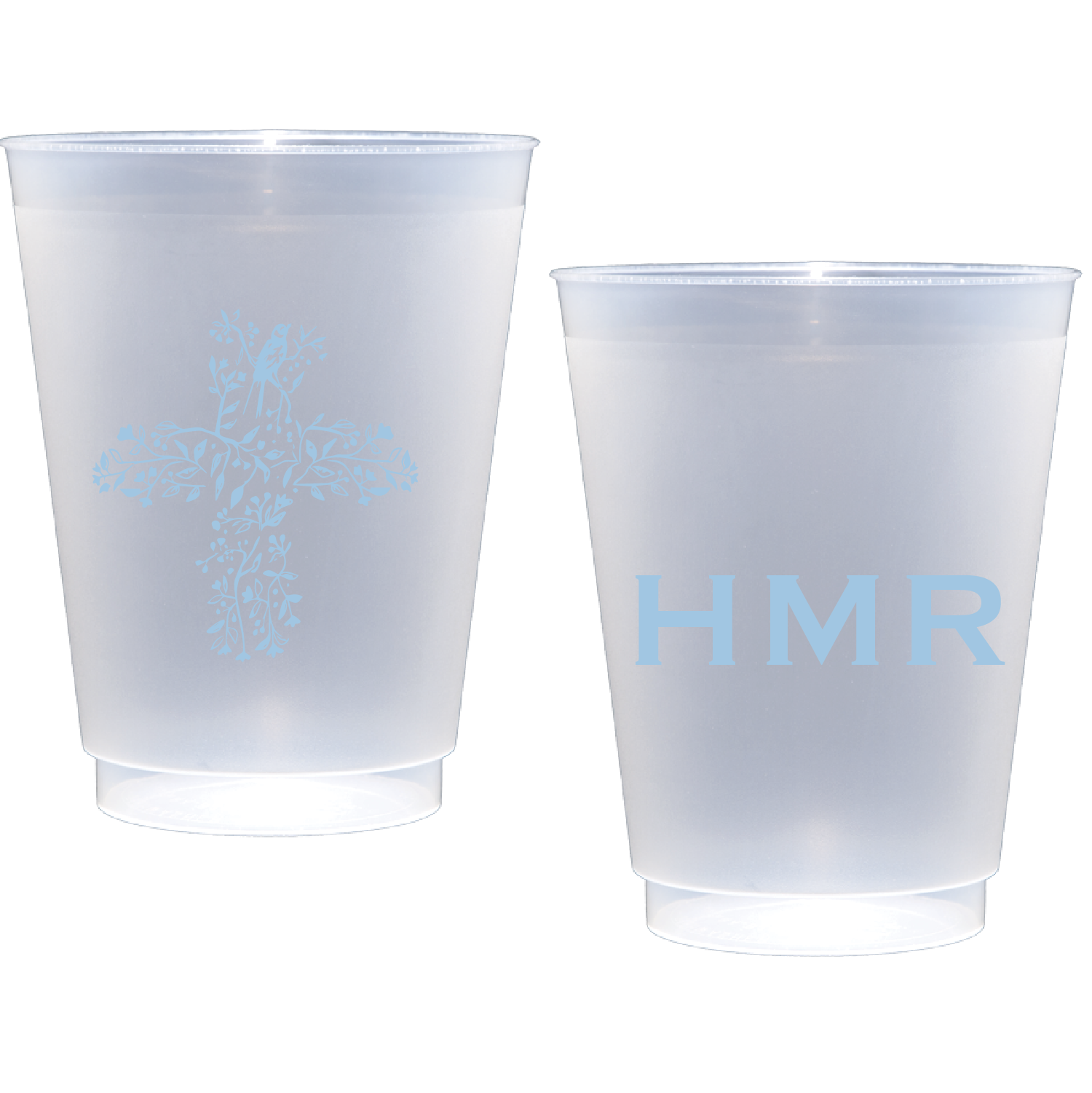 Personalized blu cross | Frosted Flex Cup