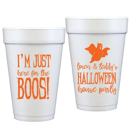 Personalized Halloween house party styrofoam cups