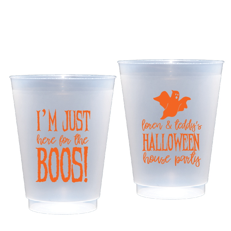 personalized Halloween party frosted flex cup