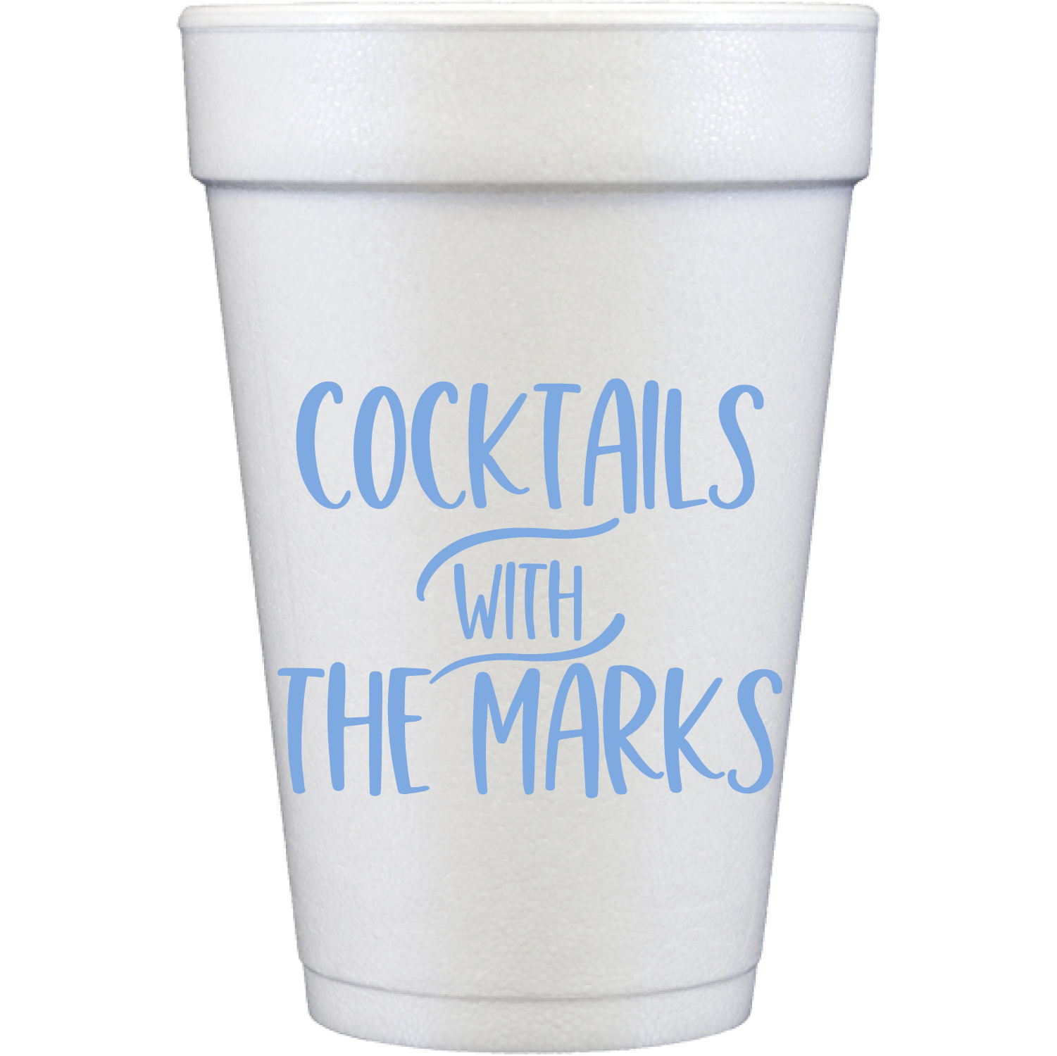 brush lettering | styrofoam cups