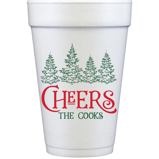 christmas tree cheers | styrofoam cups