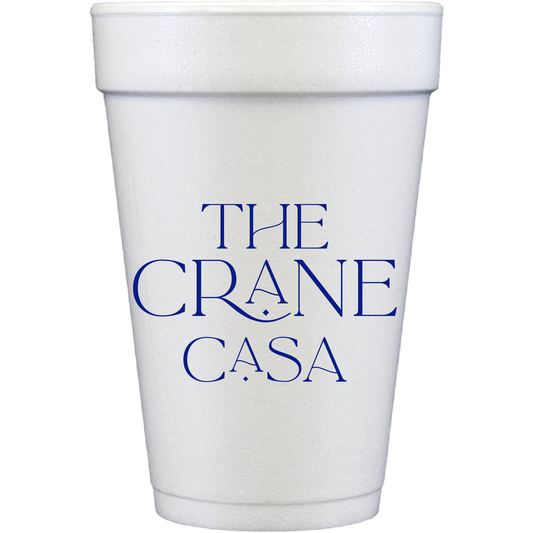 crane frame custom styrofoam cups