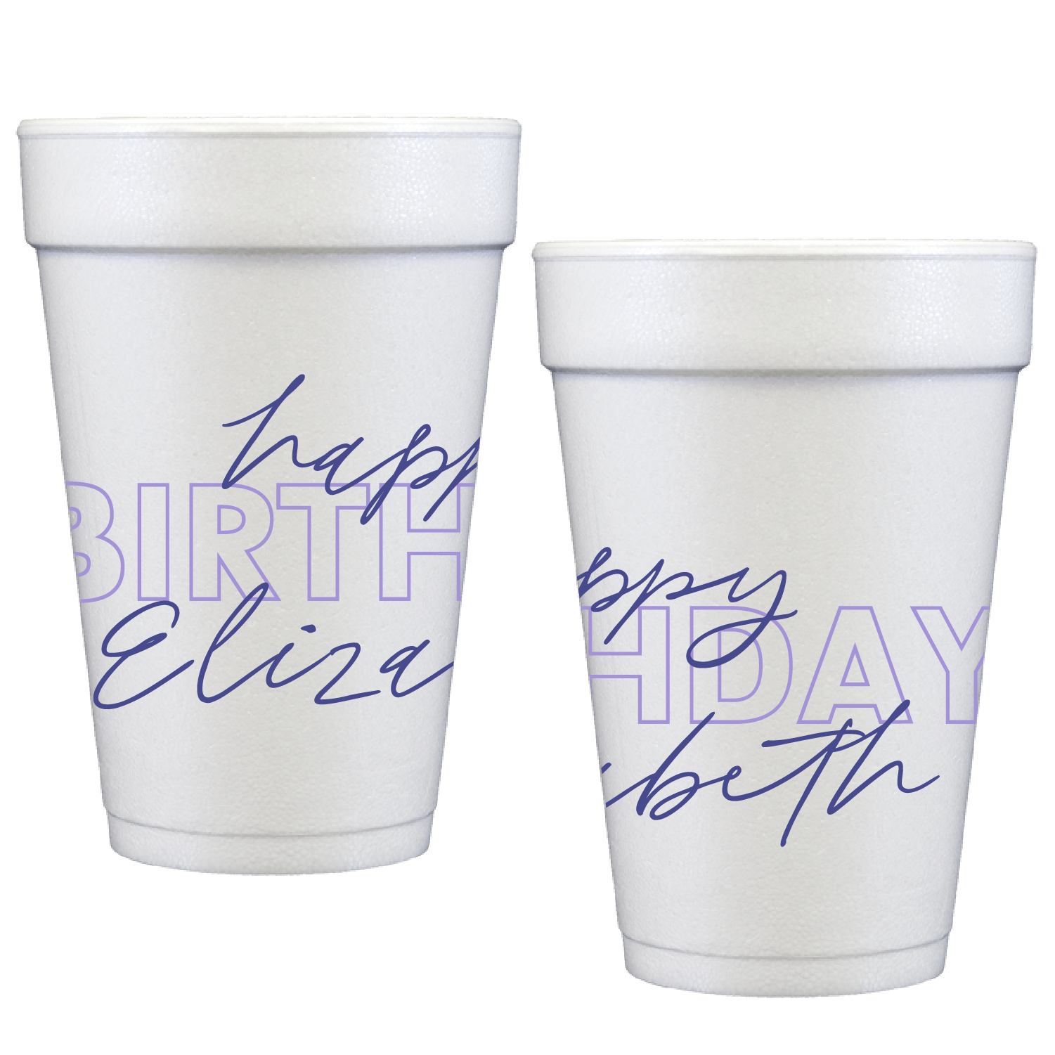 electric birthday | styrofoam cups