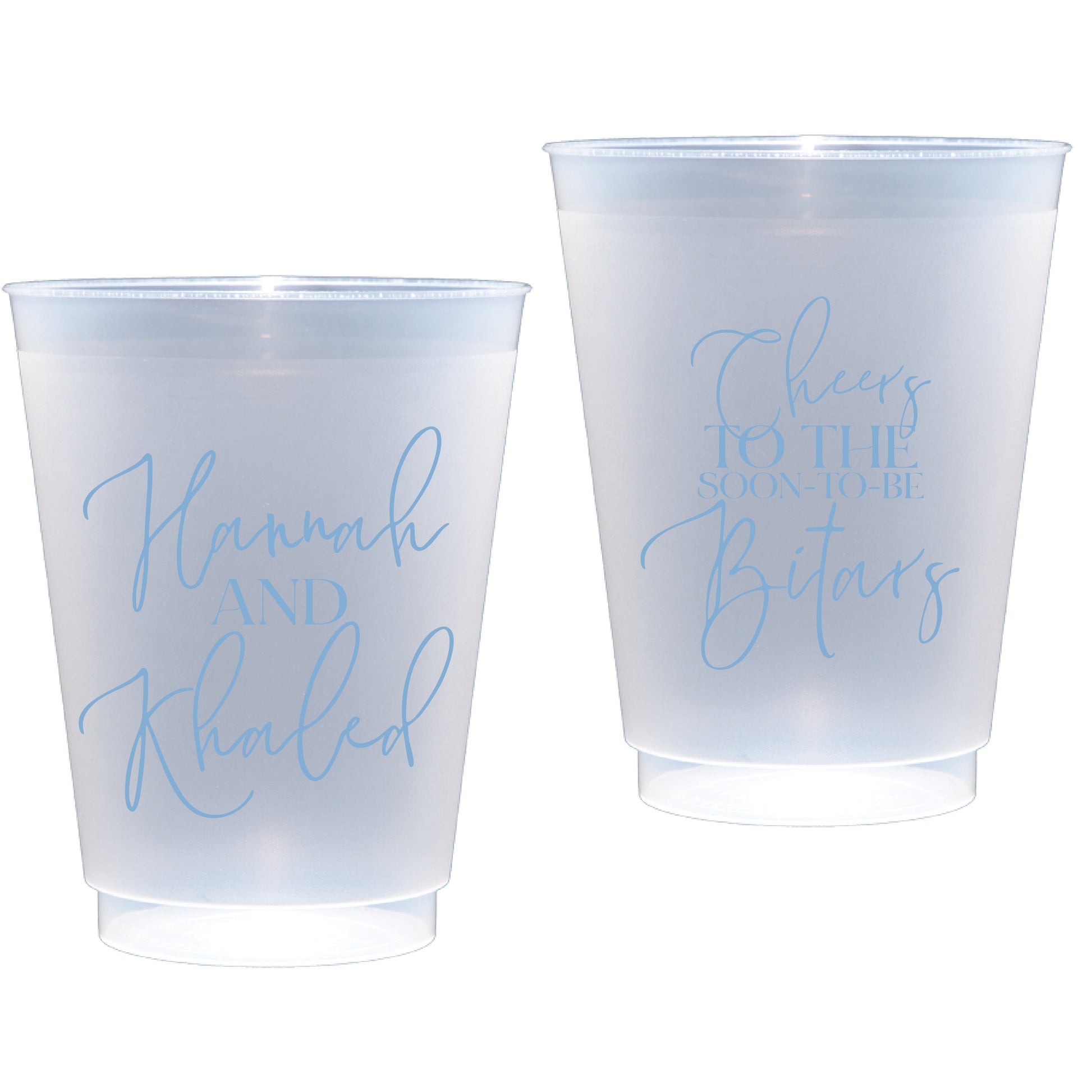 personalized engagement cheers | Frosted Flex Cup