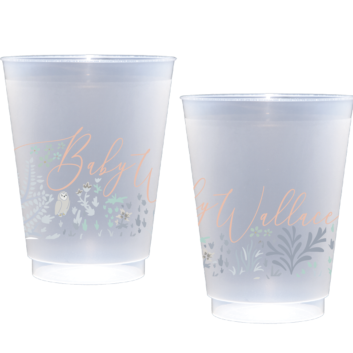 Personalized baby forest animals | Frosted Flex Cup