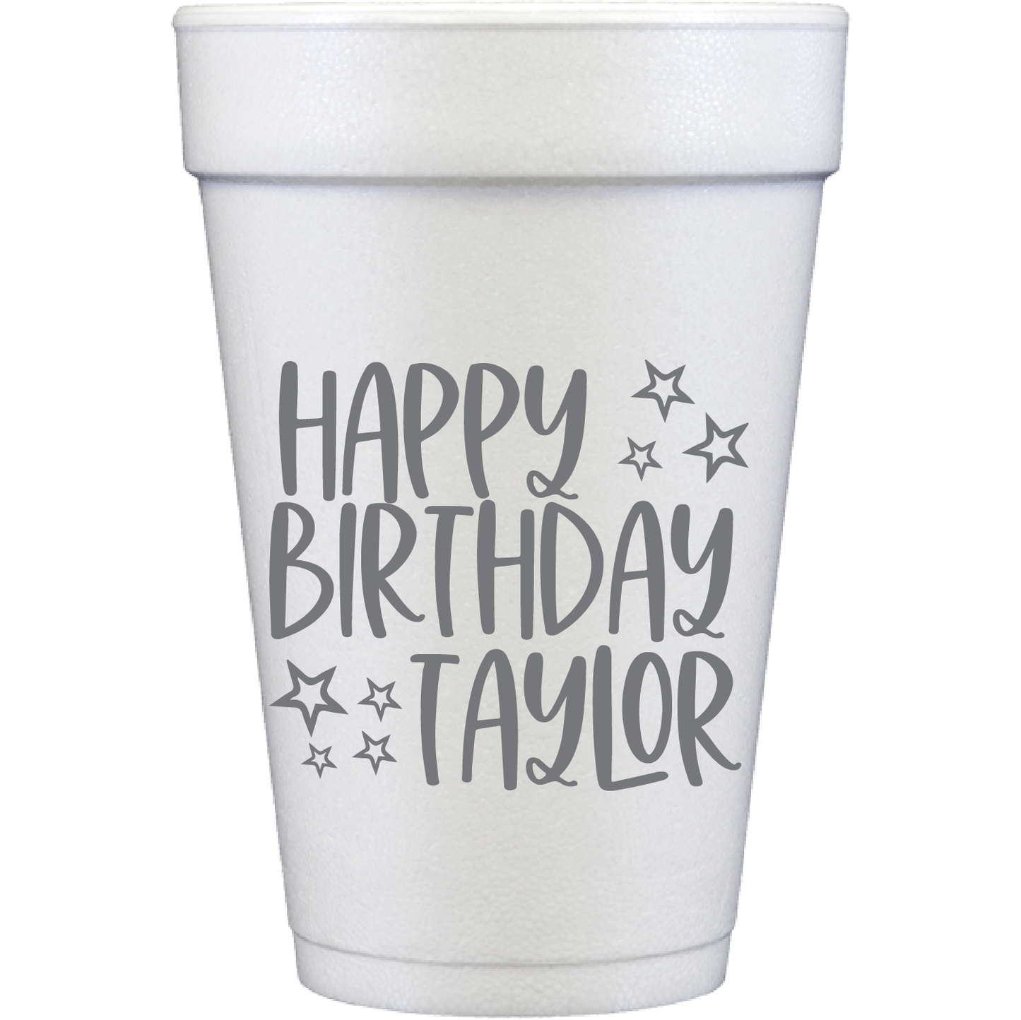 birthday stars | styrofoam cups