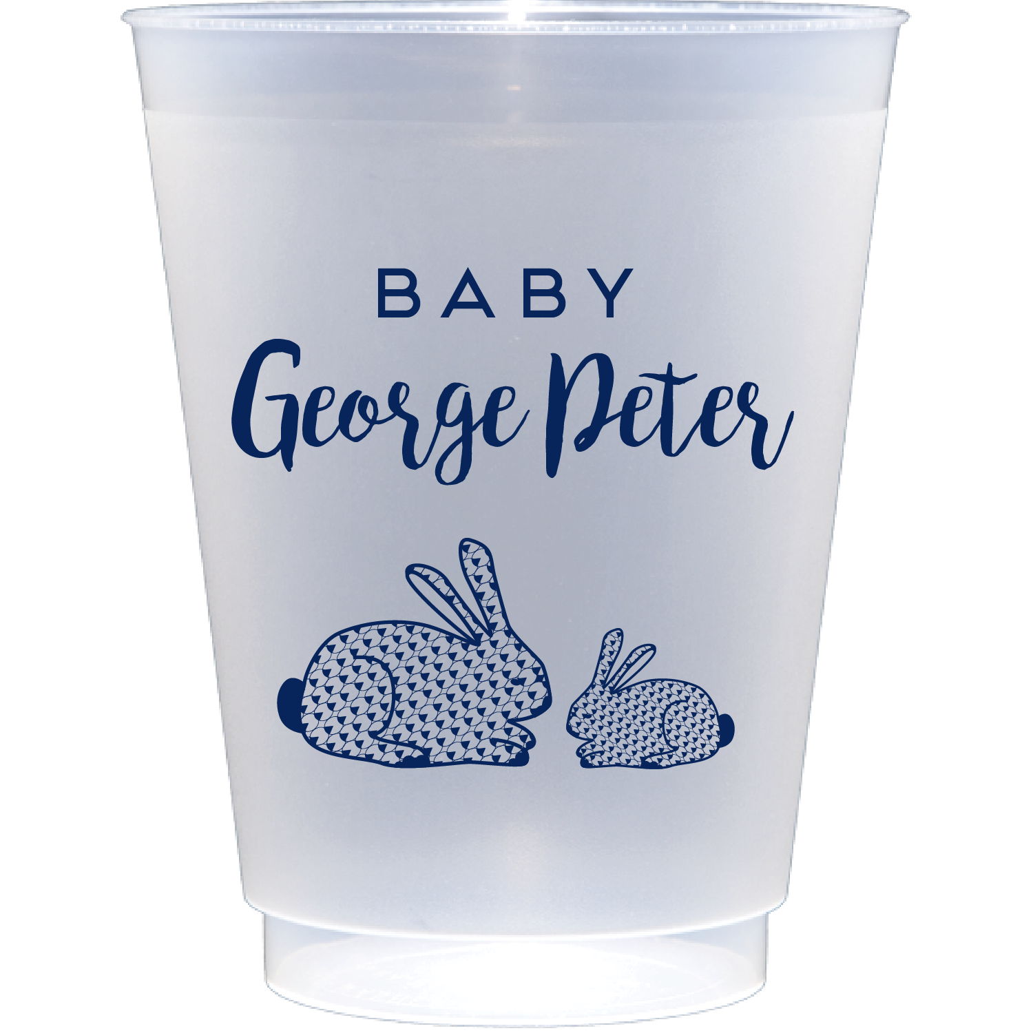Persnalized herend bunnies | Frosted Flex Cup