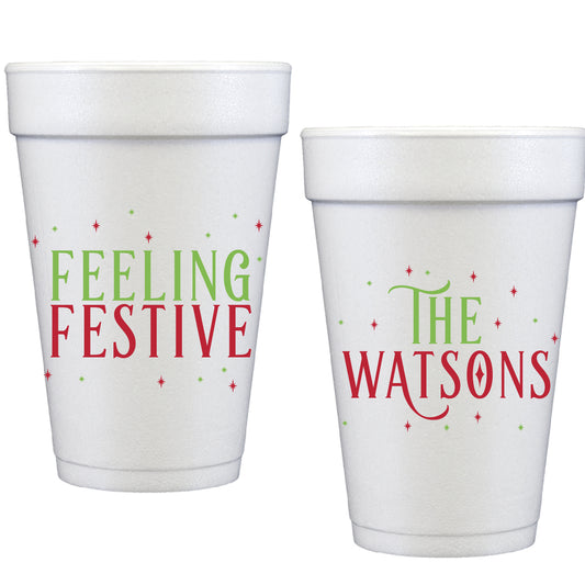feeling festive | styrofoam cups