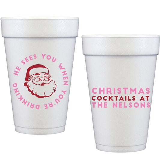 candy cane cheers | styrofoam cups
