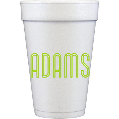line name | styrofoam cups