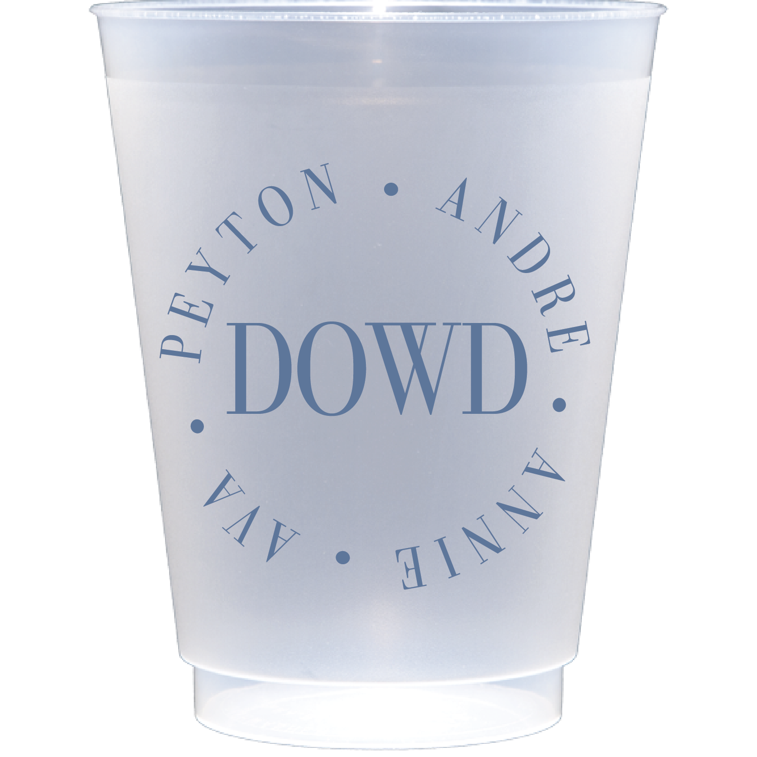 personalized name circle | Frosted Flex Cup