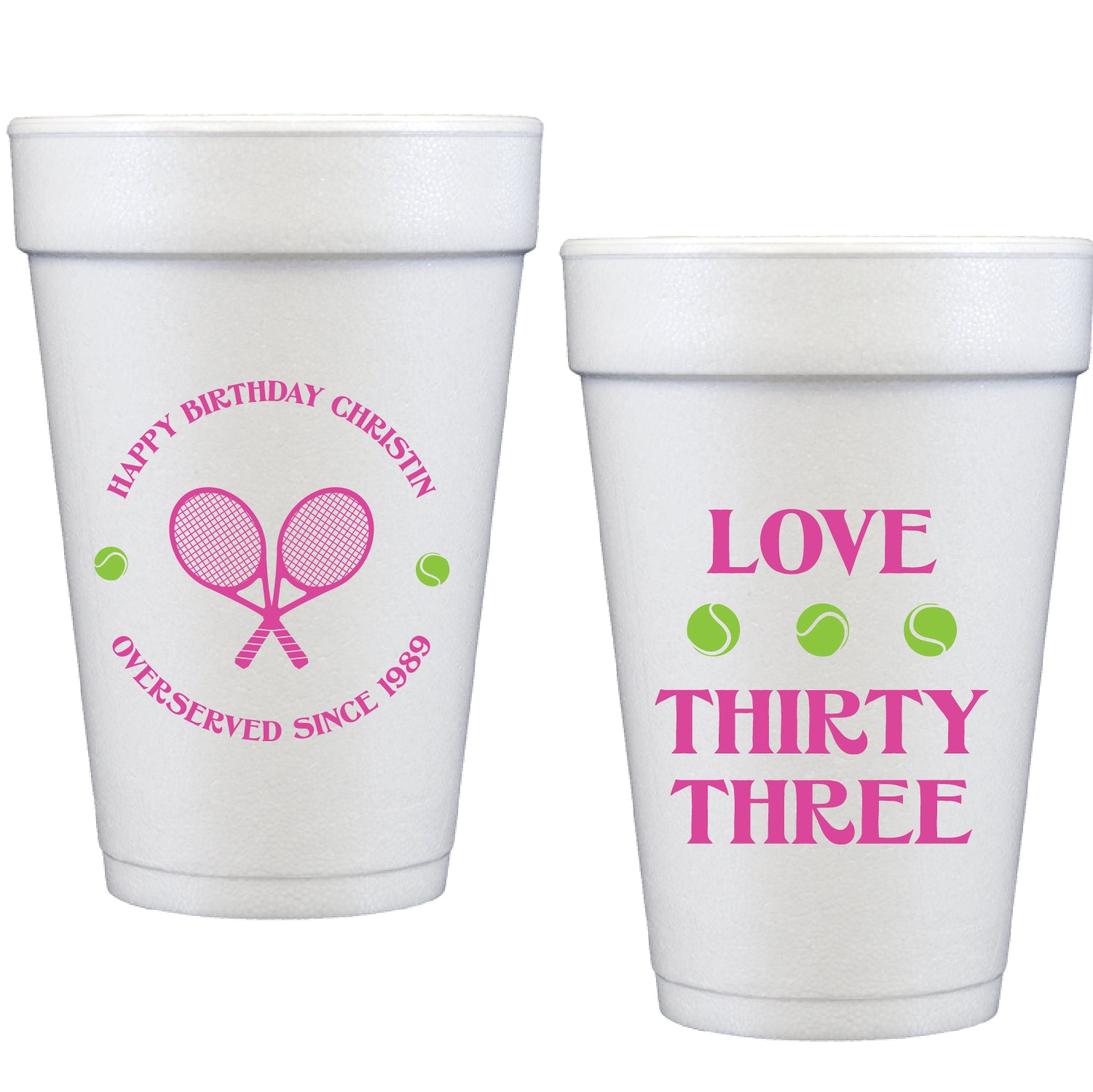 over served | styrofoam cups