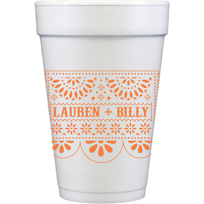 fiesta themed custom styrofoam cups