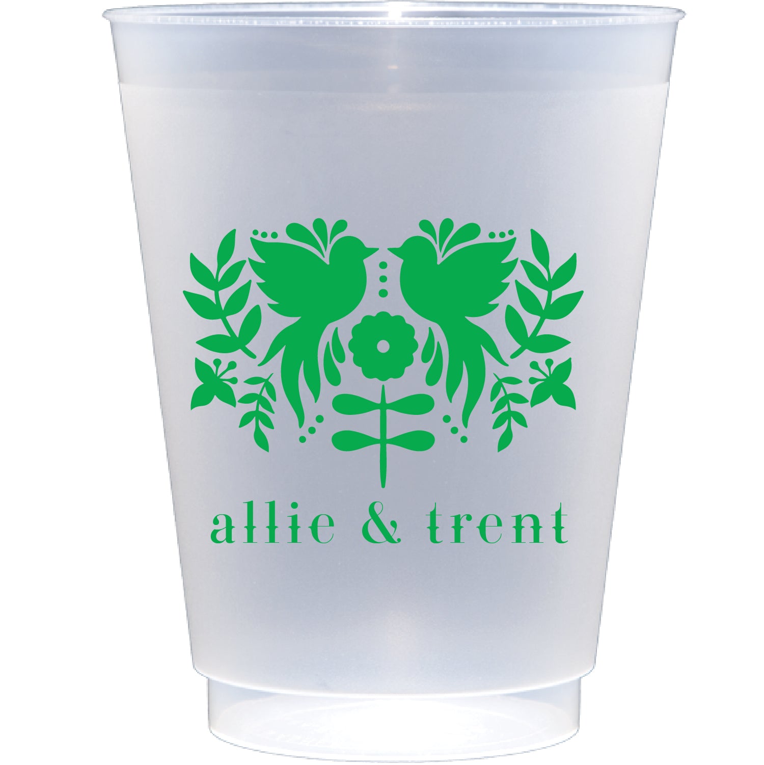 Personalized fiesta birds| Frosted Flex Cup