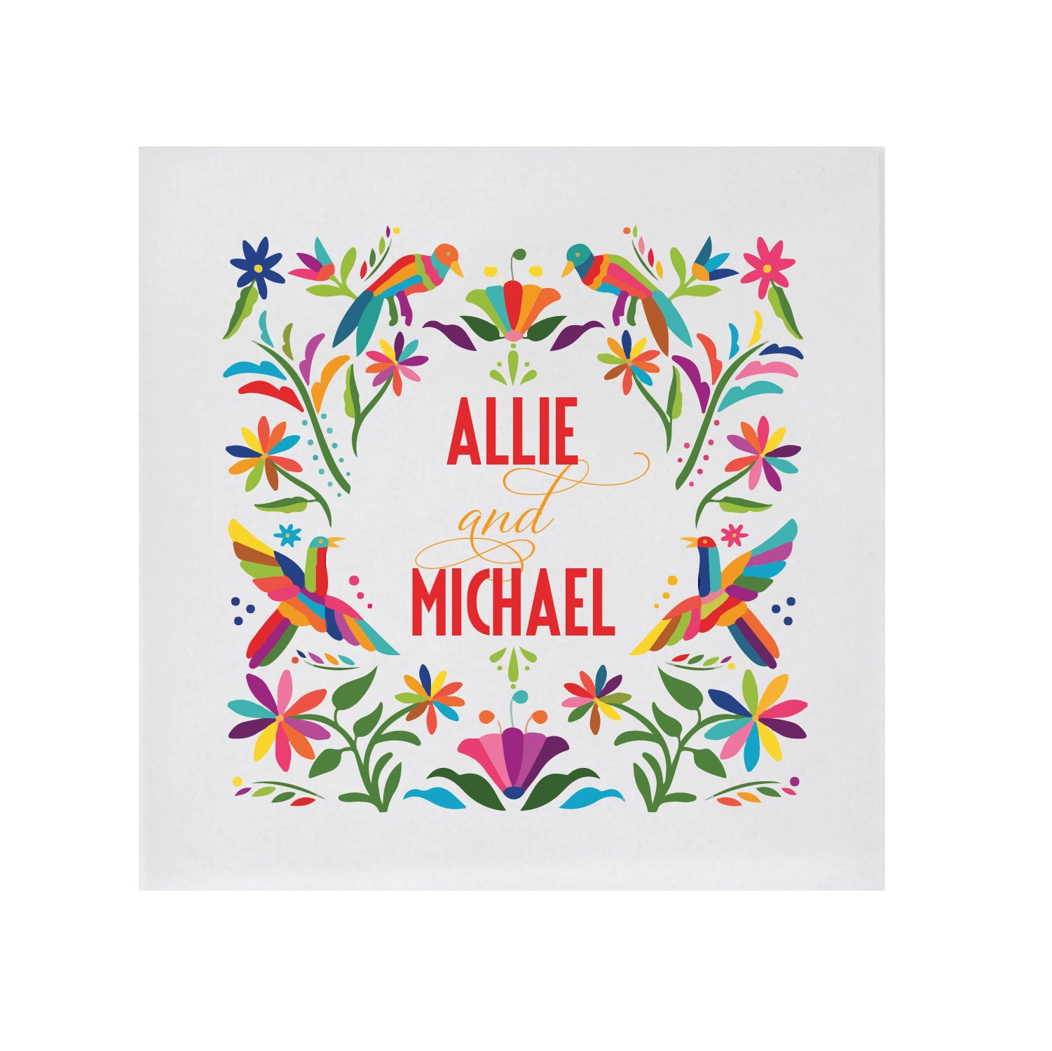 colorful otomi | beverage napkins | 3ply or linen | digital